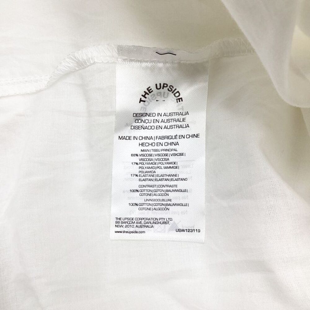 The Upside Sleeveless Mini Flared Dress in White Cotton - Picture 7 of 8